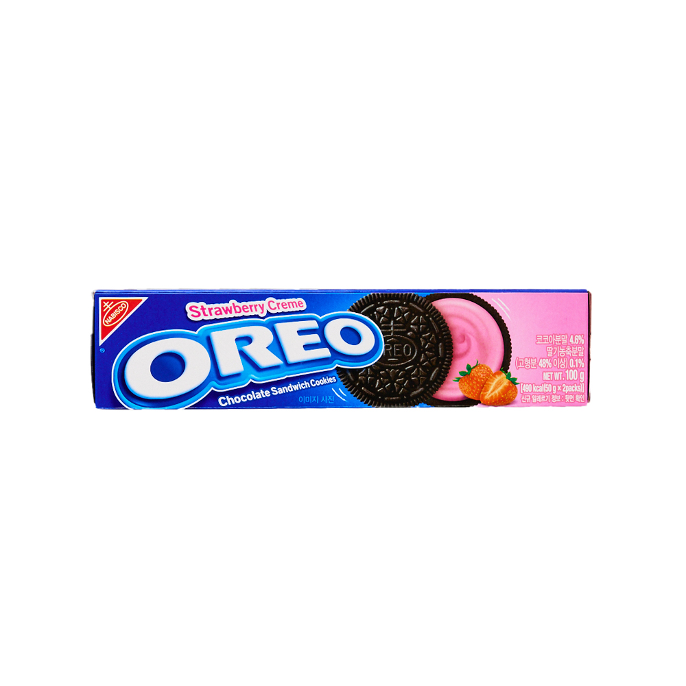 Oreo Sandwich Cookies Strawberry Cream 100g