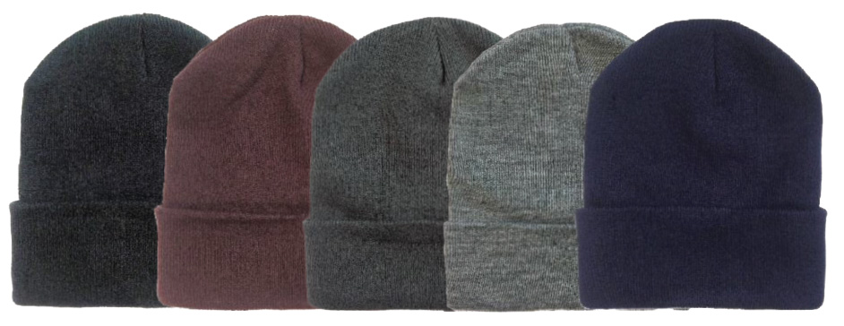 Plain Black/assorted Benie Adult 12 Ct