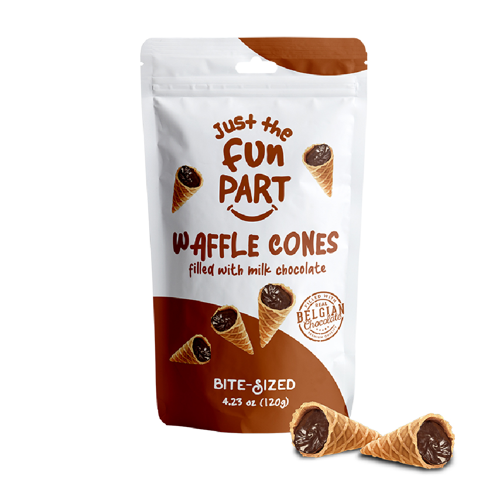 Just The Fun Part Mini Cones Milk Chocolate 4.23oz