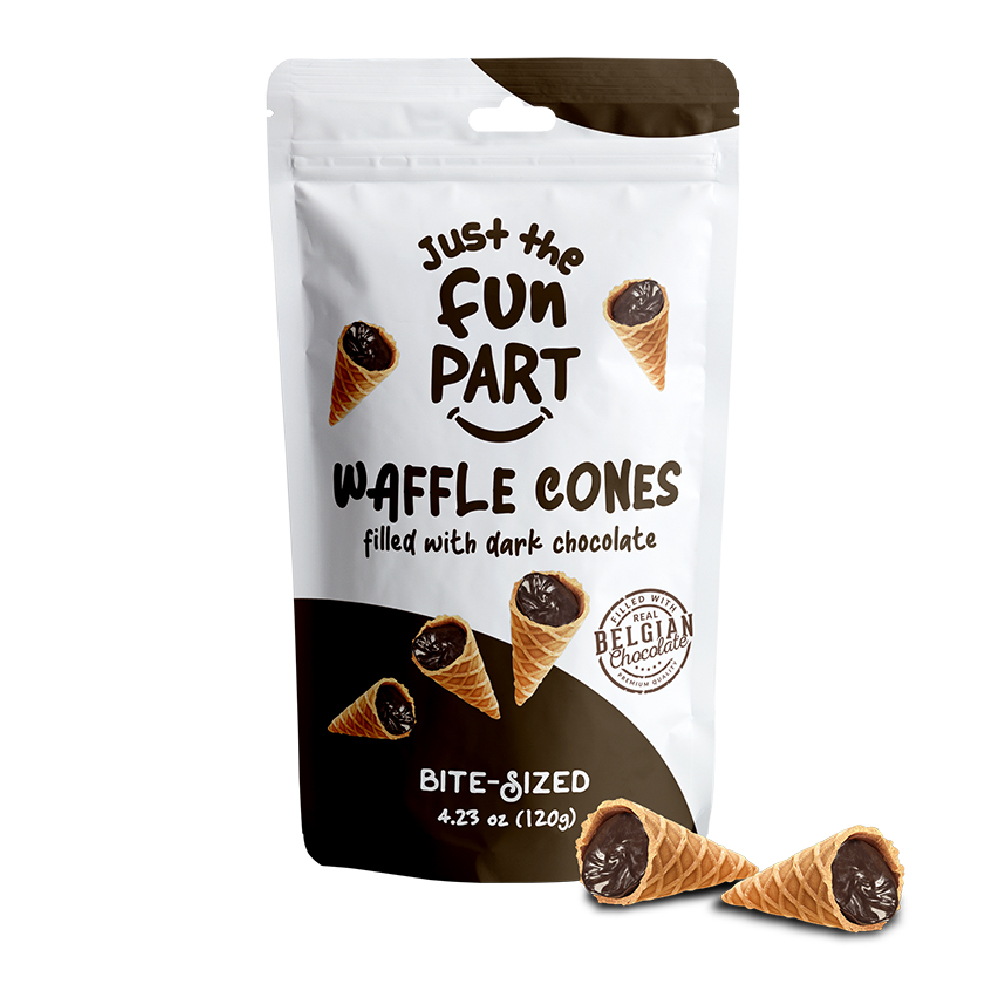 Just The Fun Part Mini Cones Dark Chocolate 4.23oz