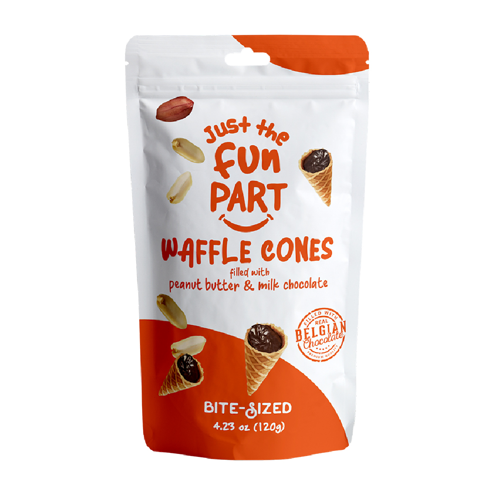 Just The Fun Part Mini Cones Pb & Mlk Choco 4.23oz