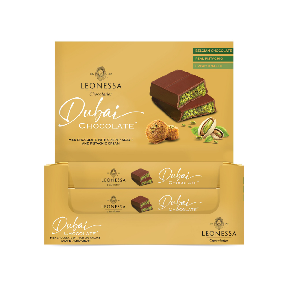 Leonessa Chocolate Tablets Dubai Chocolate 3.7oz