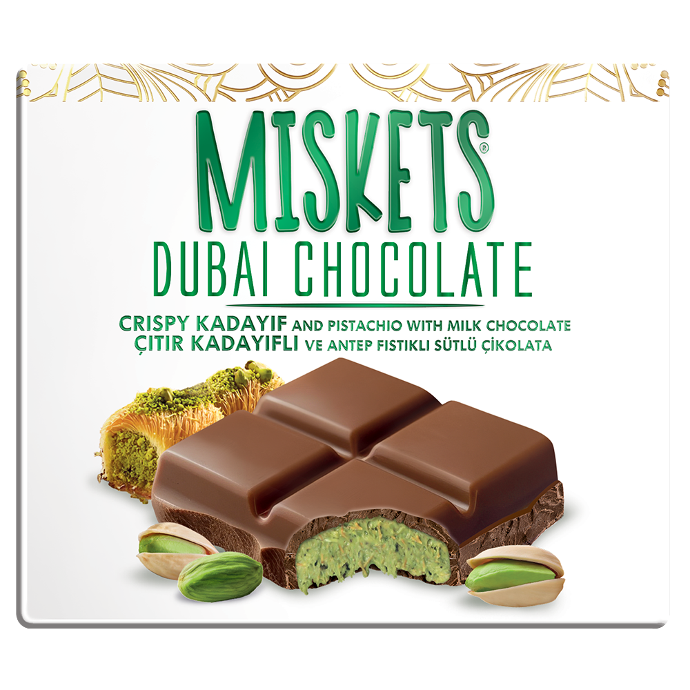 Miskets Pistachio Bar Chocolate 3.52oz