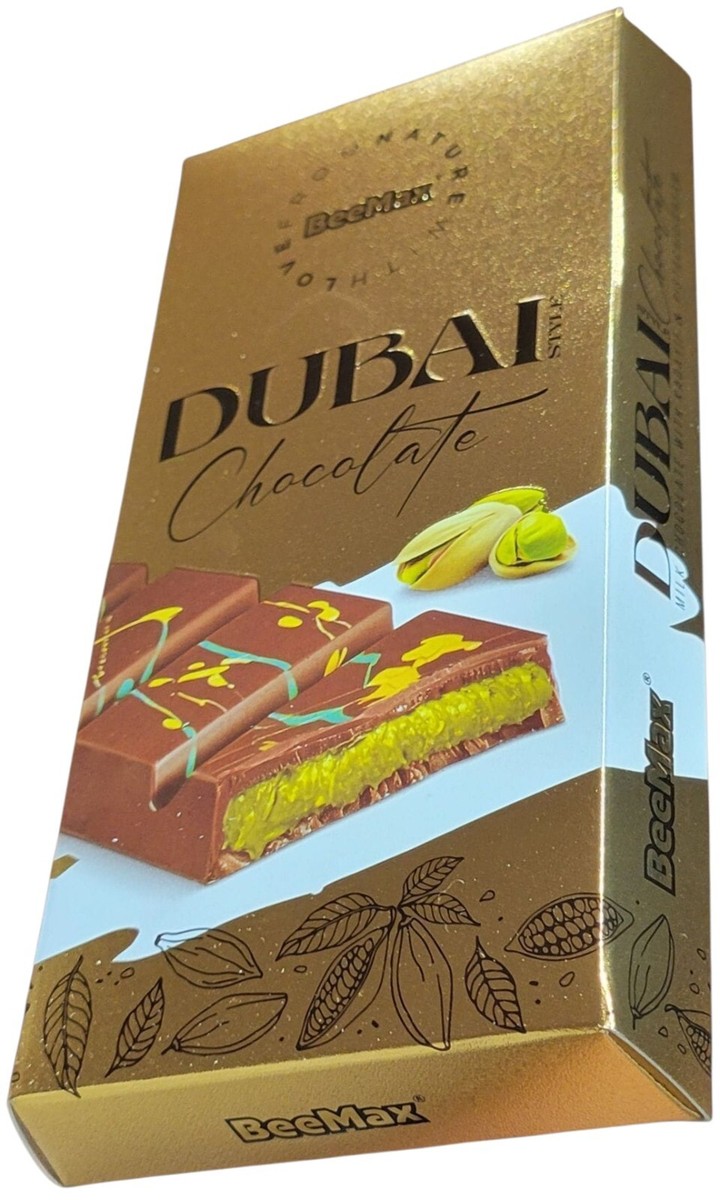 Beemax Dubai Chocolate Bar W/ Pistachio Crm 7.4oz