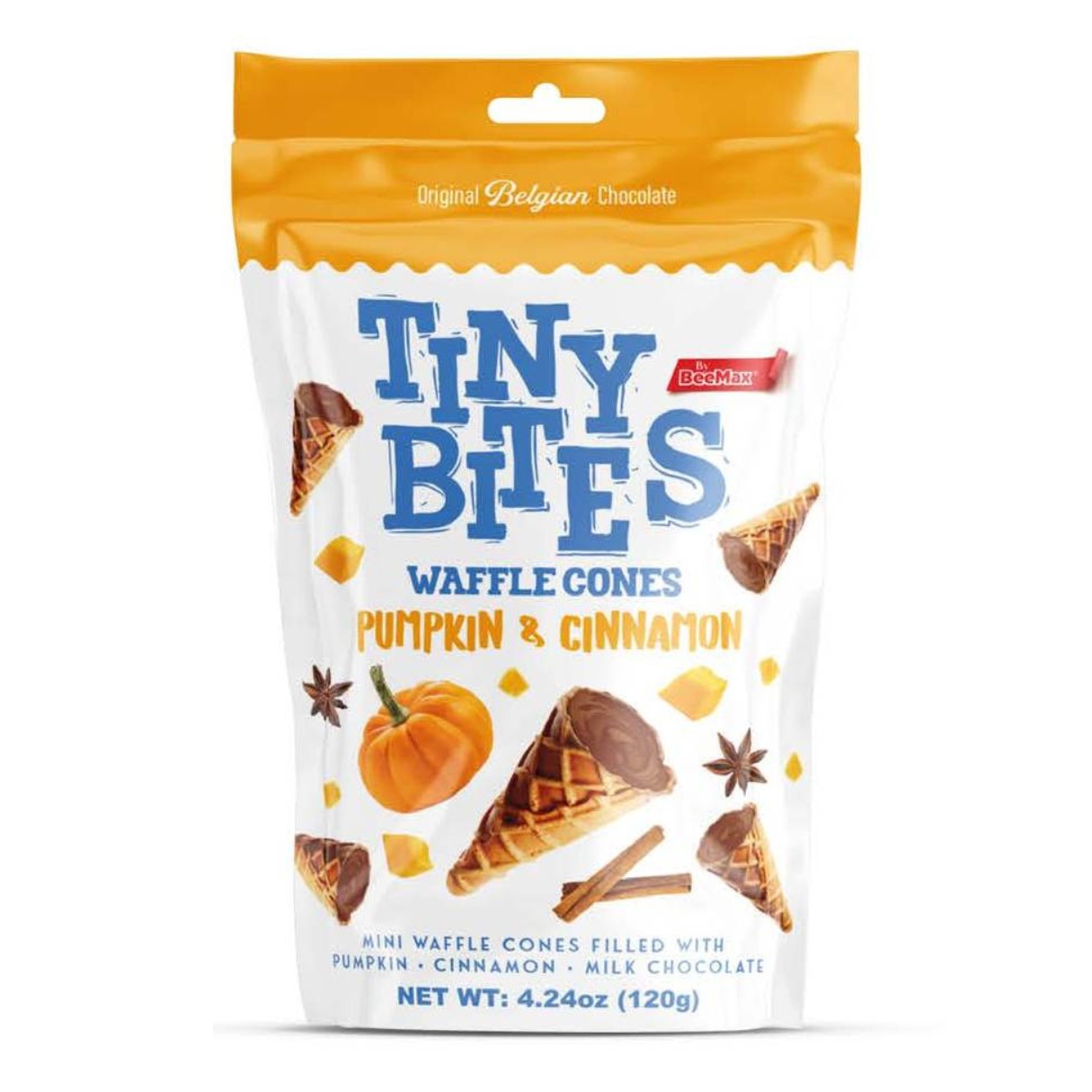 Tiny Bites Waffle Cones Pumpkin & Cinnamon 4.24oz