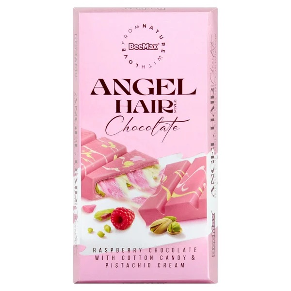 Beemax Angel Hair Choc Rspb Cttn Cndy Pstch 6.53oz