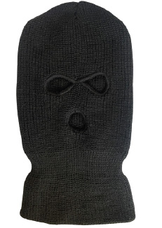 Three Hole Black Ski Mask For Man