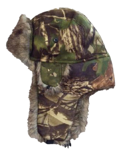 Brown & Green Camouflage Trooper W/fur Lining
