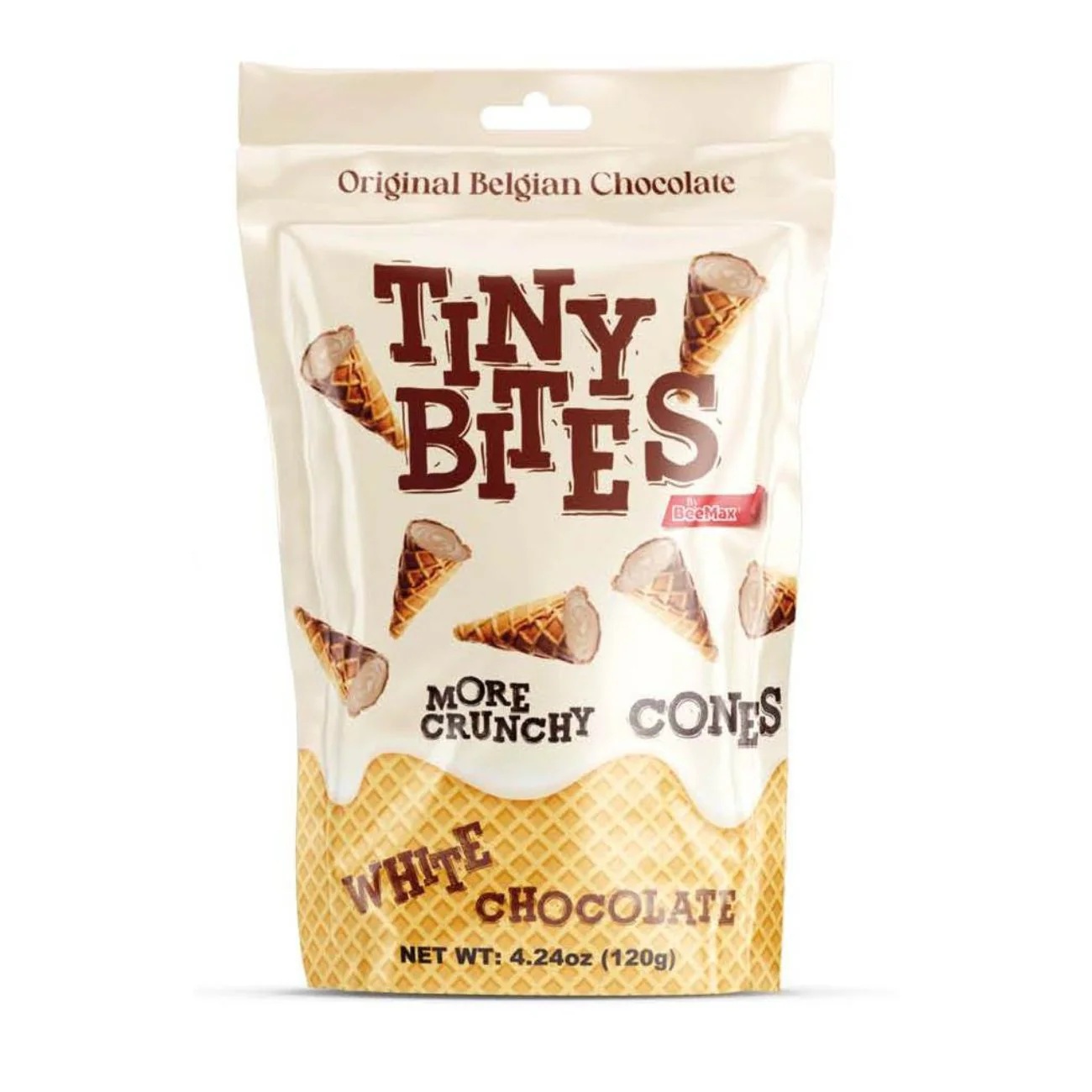Tiny Bites White Chocolate Waffle Cones 4.24oz
