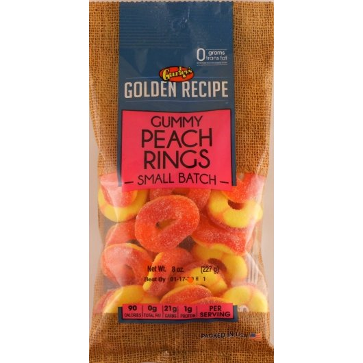 Golden Recipe Gummy Peach Rings 8ct 6oz