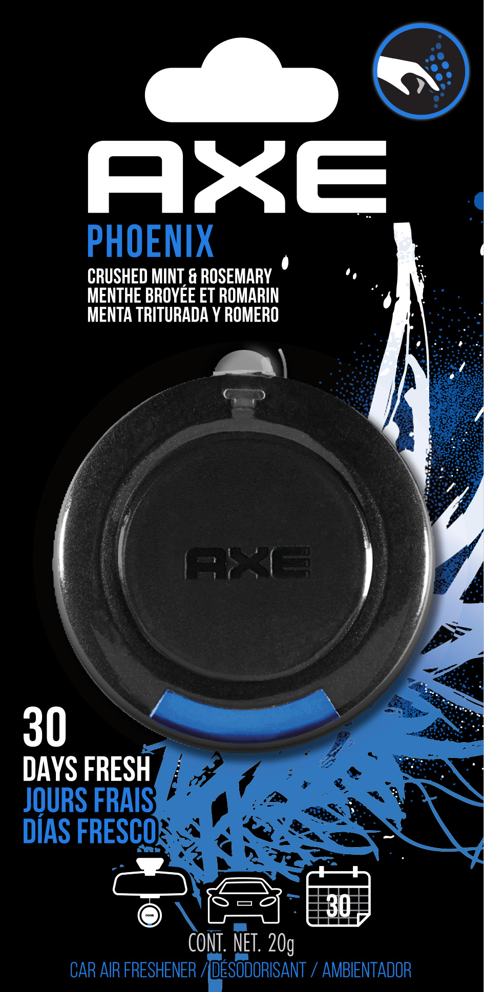 Axe Phoenix Hanging Gel Car Air Freshener 1pk