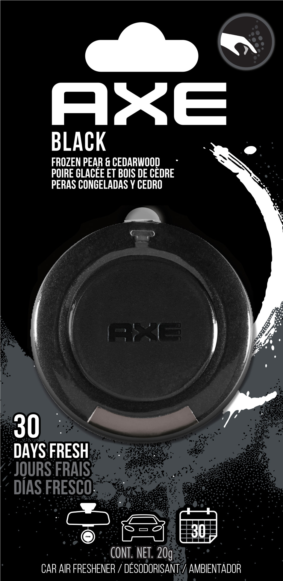 Axe Black Hanging Gel Car Air Freshener 1pk