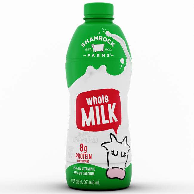 Shamrock Farms White Esl Whole Milk 32oz