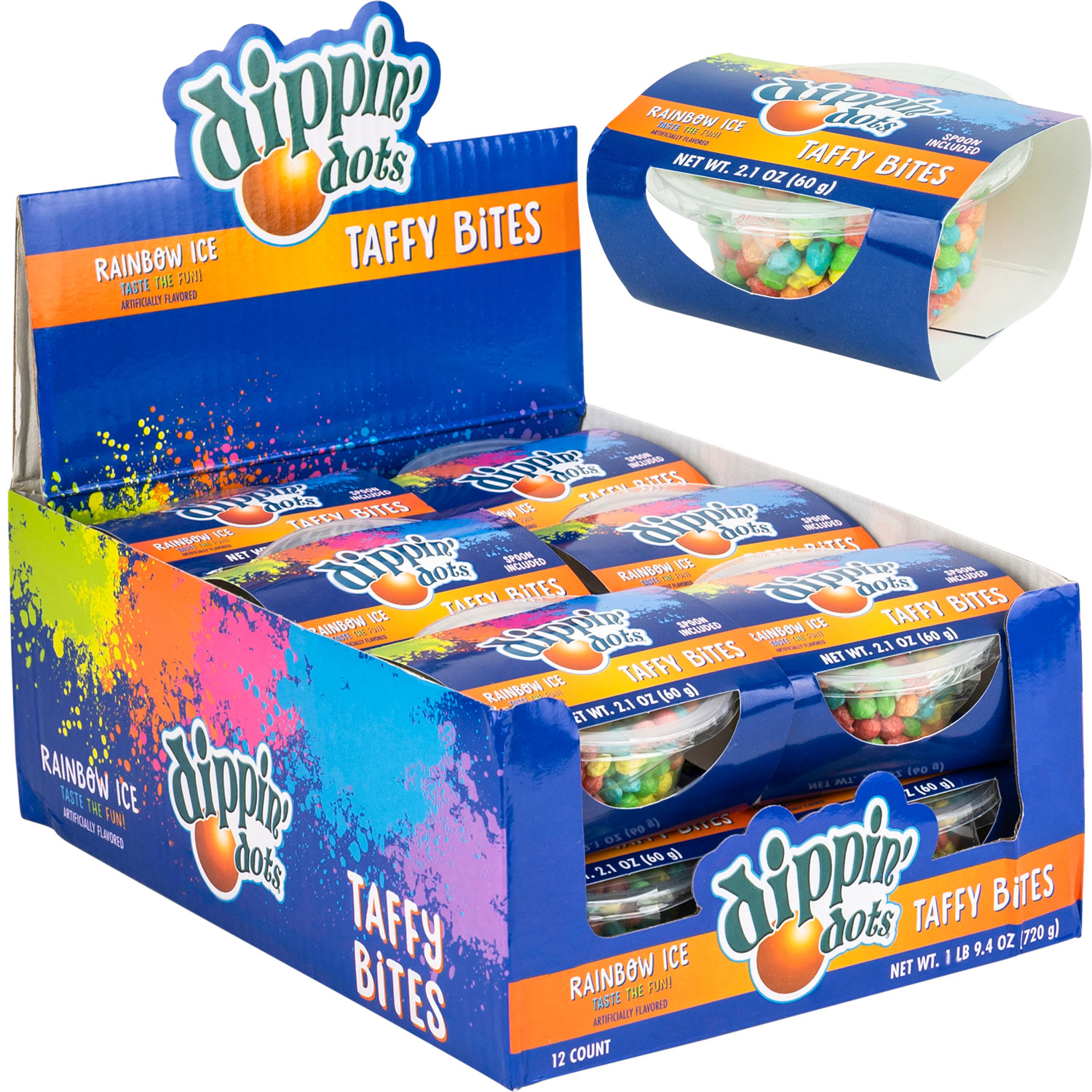 Dippin' Dots Taffy Bites Cup 12ct 2.1oz