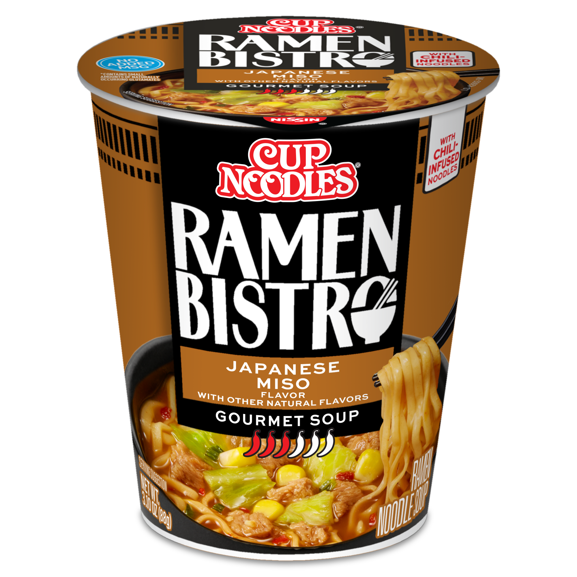 Nissin Japanese Miso Cup Ramen Bistro 6ct 3.27oz