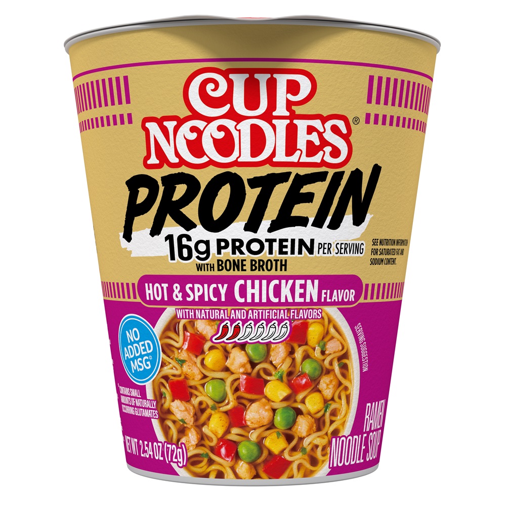 Nissin Hot & Spicy Chicken Cup Protein 6ct 2.54oz