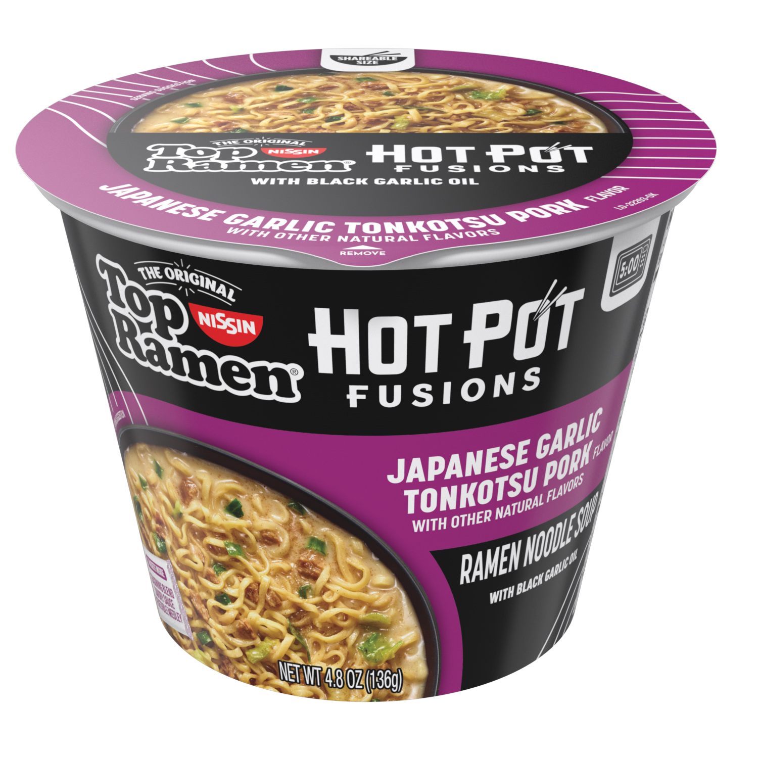 Nissin Tonkotsu Garlic Pork Top Ramen 6ct 4.80oz