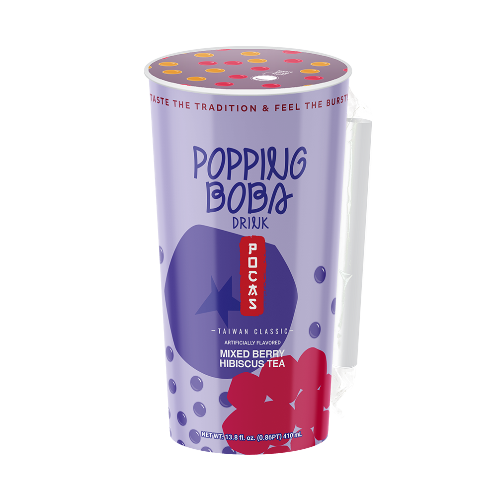 Pocas Popping Boba Berry Hibiscus Tea 12ct13.8oz