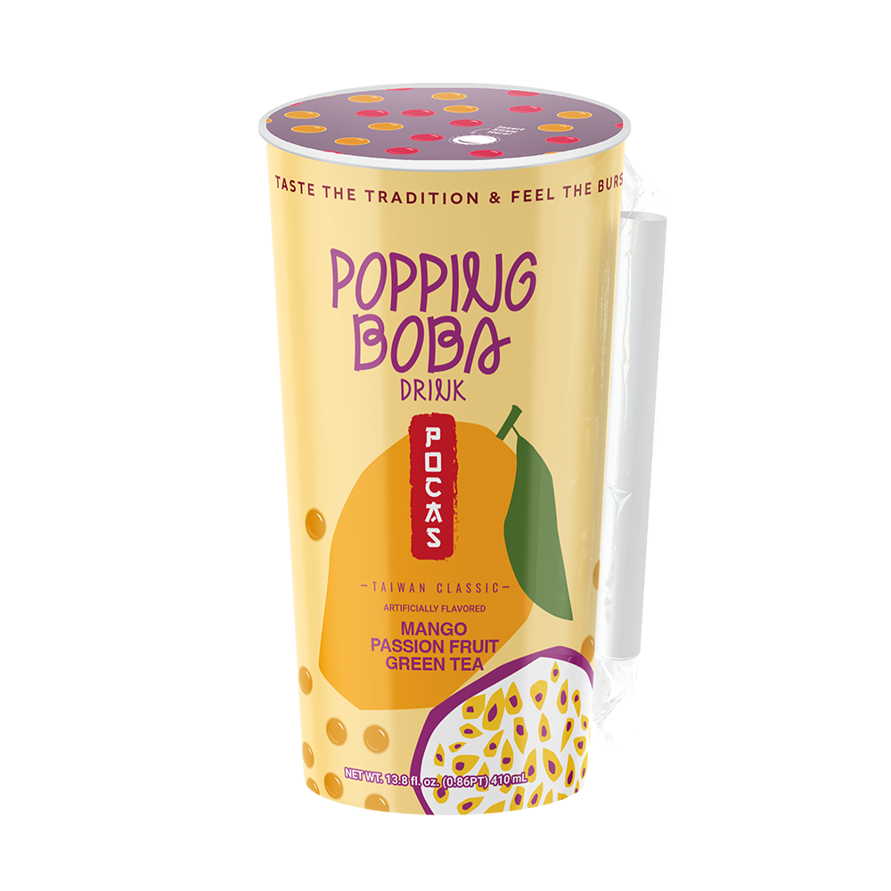 Pocas Popping Boba Mng Passionfruit Tea 12ct13.8oz