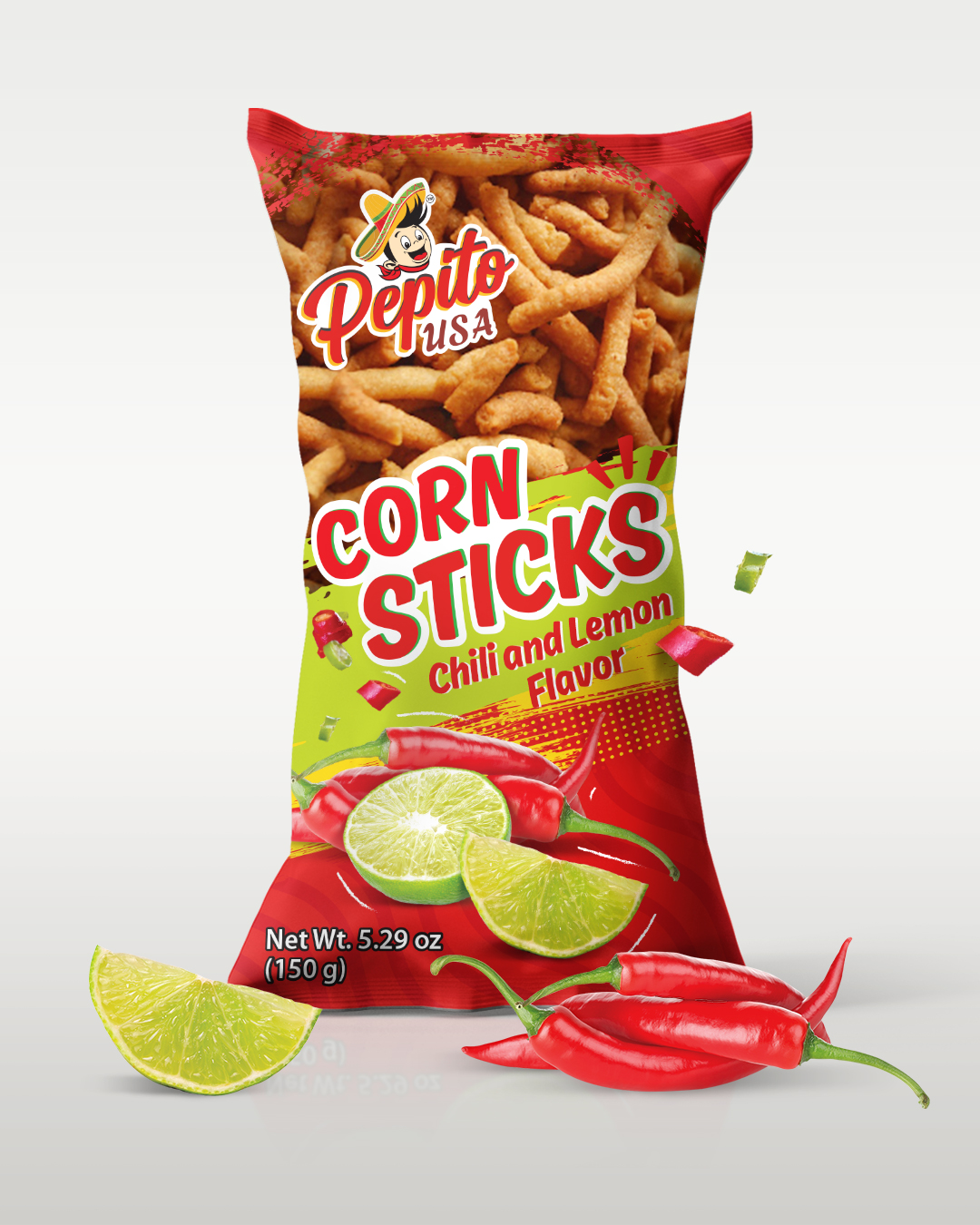 Pepito Usa Corn Sticks Chili Lemon 5.29oz