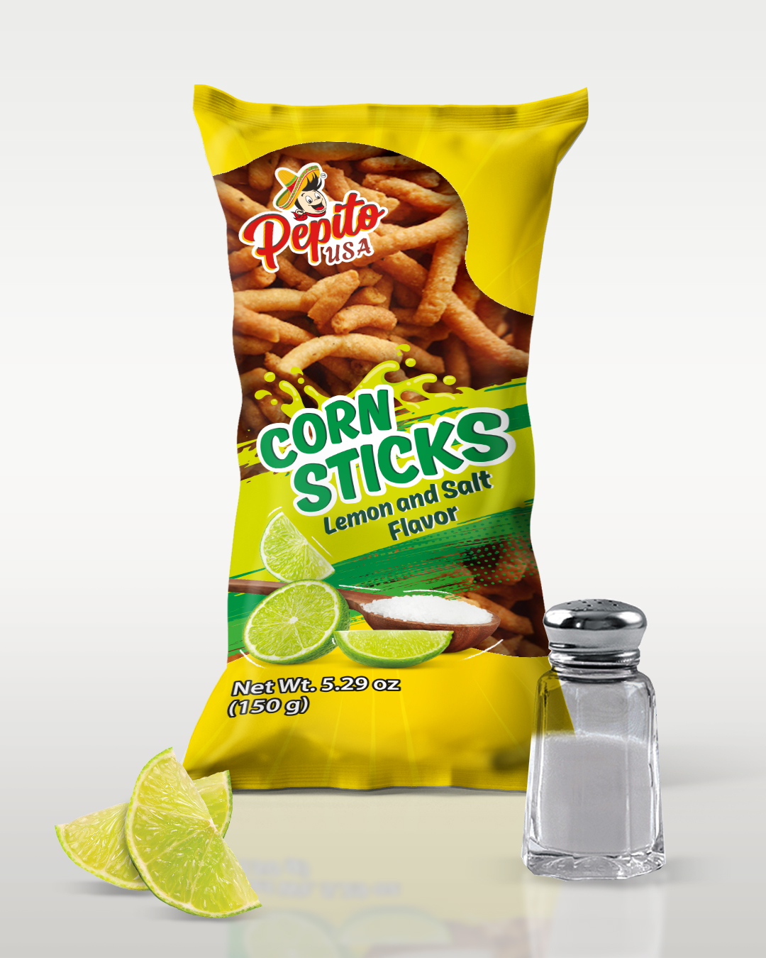 Pepito Usa Corn Sticks Lemon Salt 5.29oz
