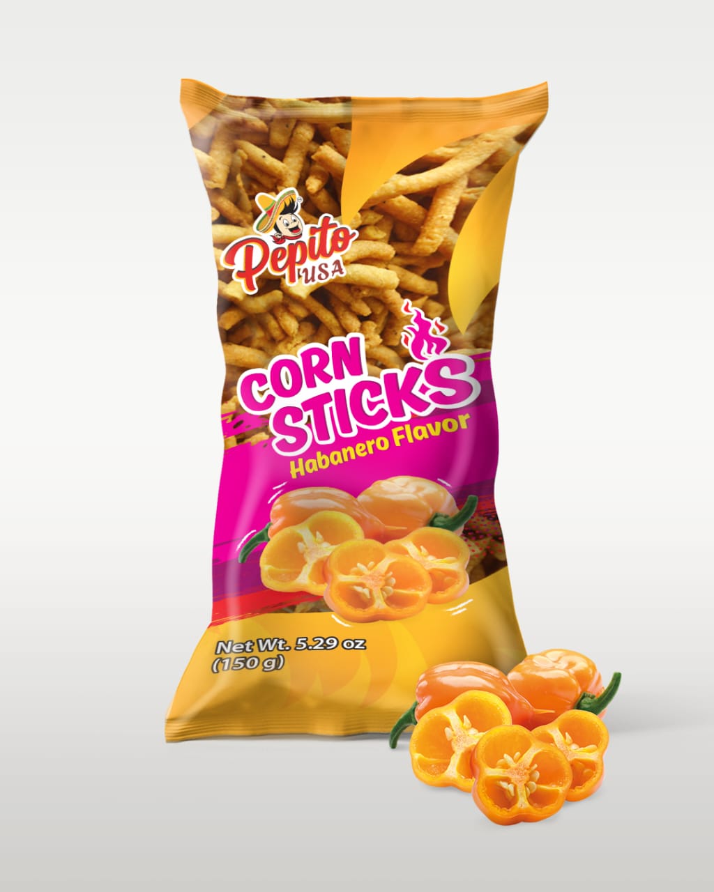 Pepito Usa Corn Sticks Habanero 5.29oz