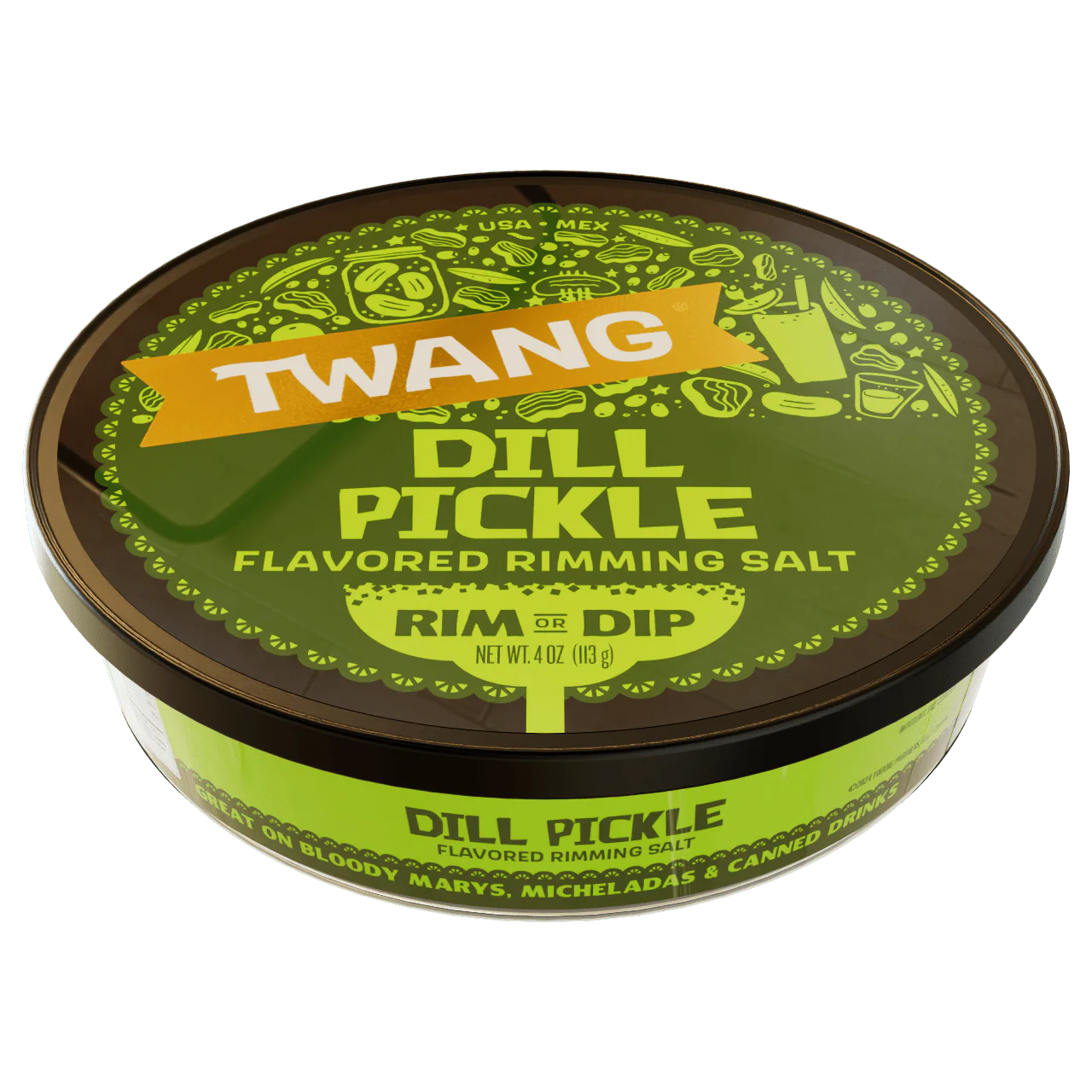 Twang Dill Pickle Drink Rimming Salt 4oz