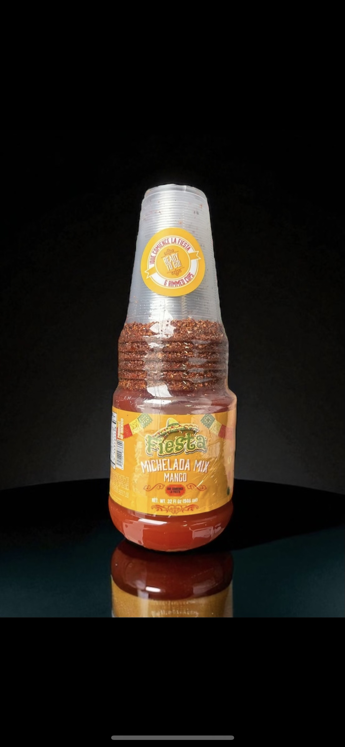 Fiesta Mango Michelada Mix W/ 6 Rimmed Cups 32oz