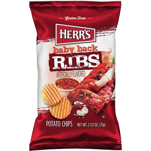 Herr's Baby Back Rib Chips 2.5oz