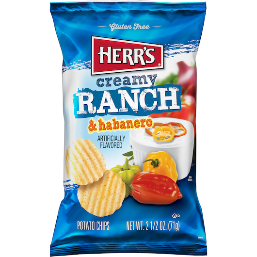 Herr's Creamy Ranch Habanero Chips 2.5oz