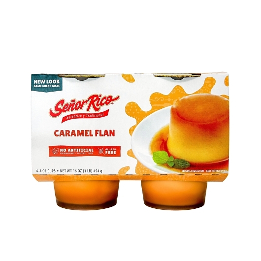 Senor Rico Caramel Flan 4pk 16oz