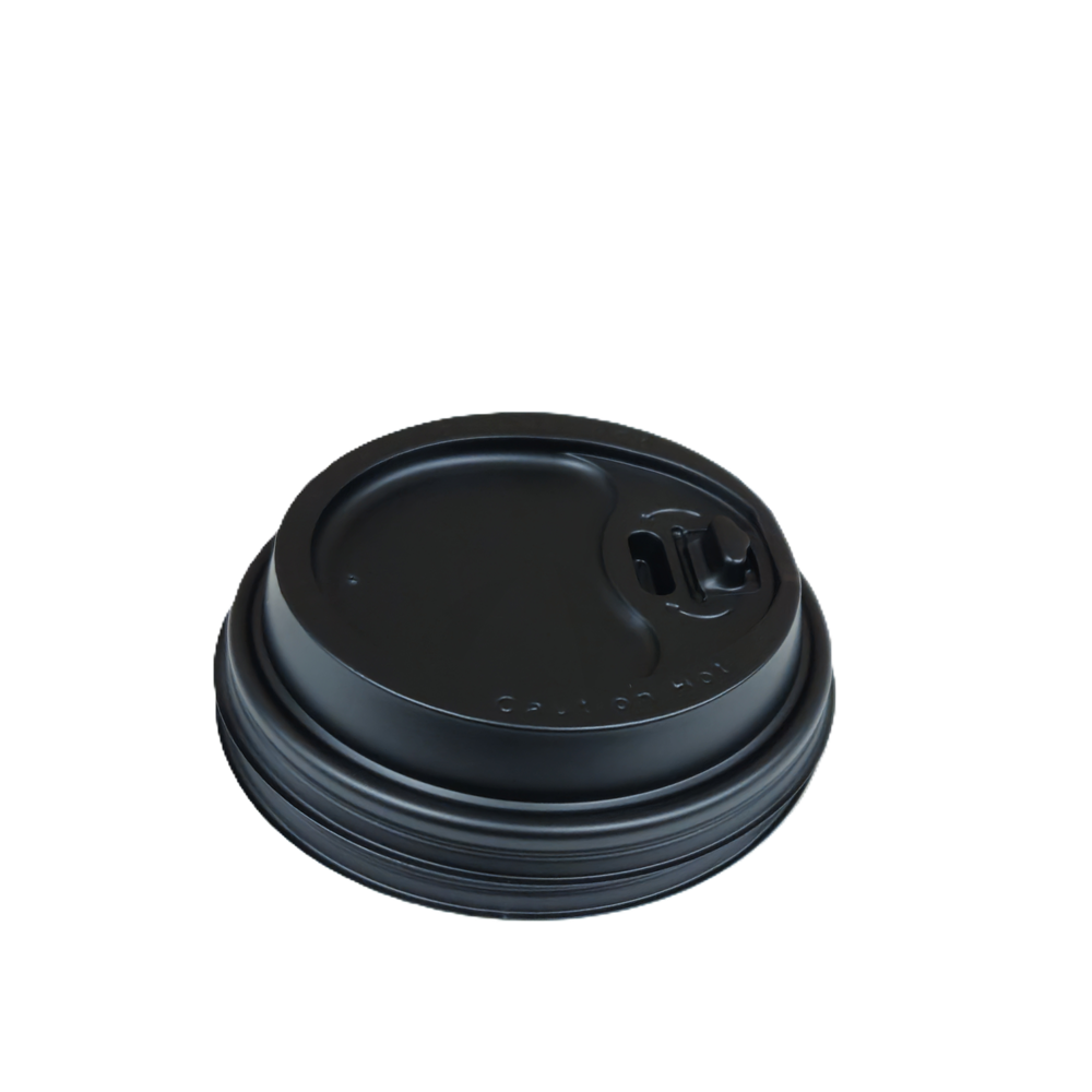 Mountain Perks Coffee Hot Lid Blk 12-24oz 10/100ct