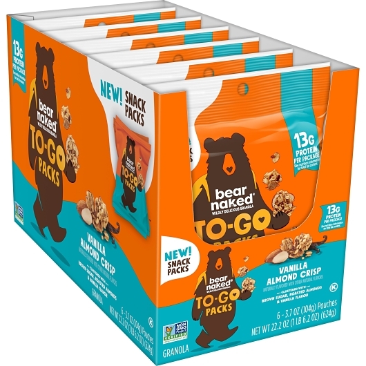 Bear Naked Vanilla Almond Granola Pouch 6ct 3.7oz