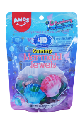 4d Gummy Mermaid Jewels Peg Sub 6oz 