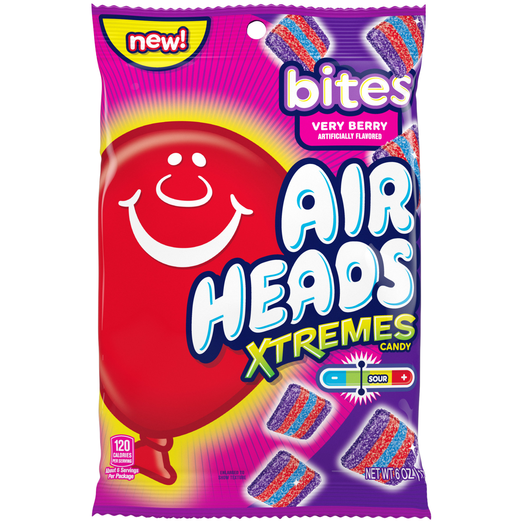 Airheads Xtremes Berry Sour Gummy Bites 6oz