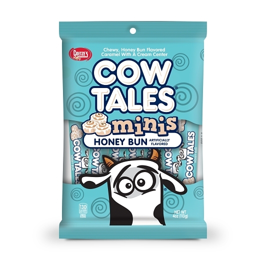 Cow Tales Minis Honey Bun Candy Peg Bag 4oz