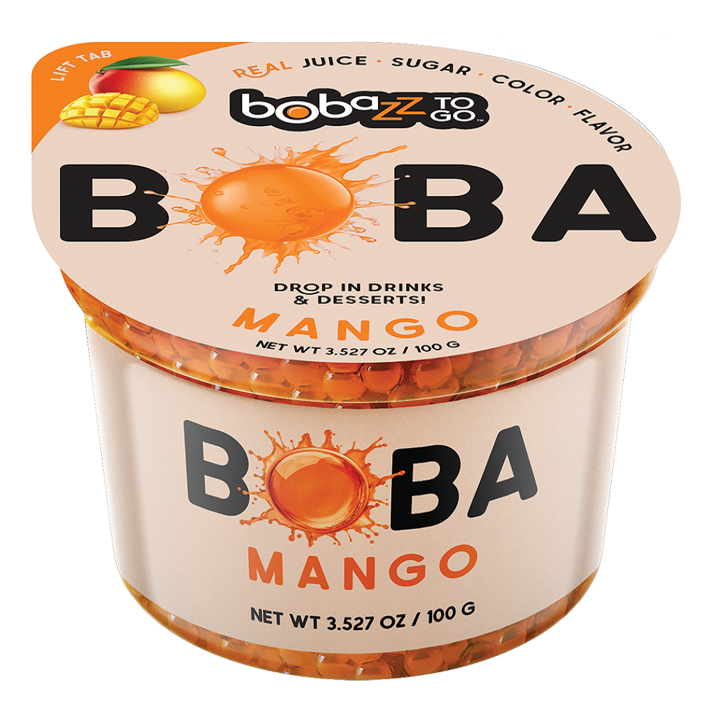 Bobazz To Go Mango Dessert Drops Cup 3.527oz