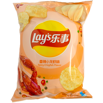 Lays Potato Chip Bag Spicy Crayfish 70g