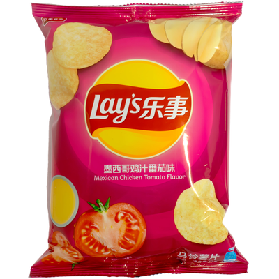 Lays Potato Chip Bag Mexican Chicken Tomato 70g