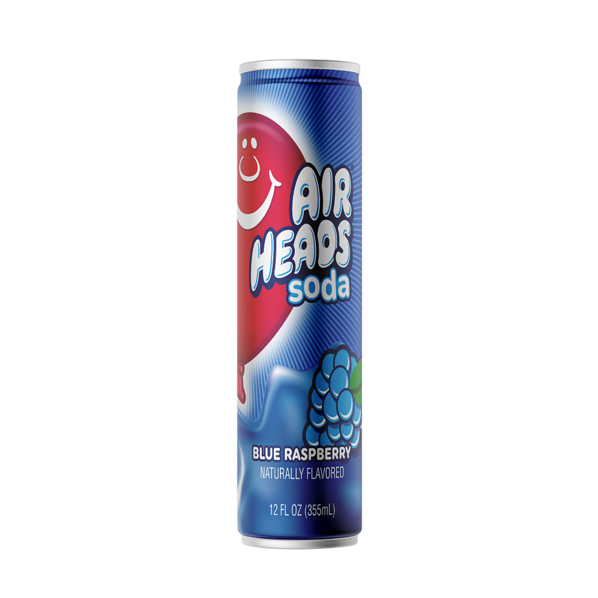 Airheads Blue Raspberry Soda Can 12ct 12oz