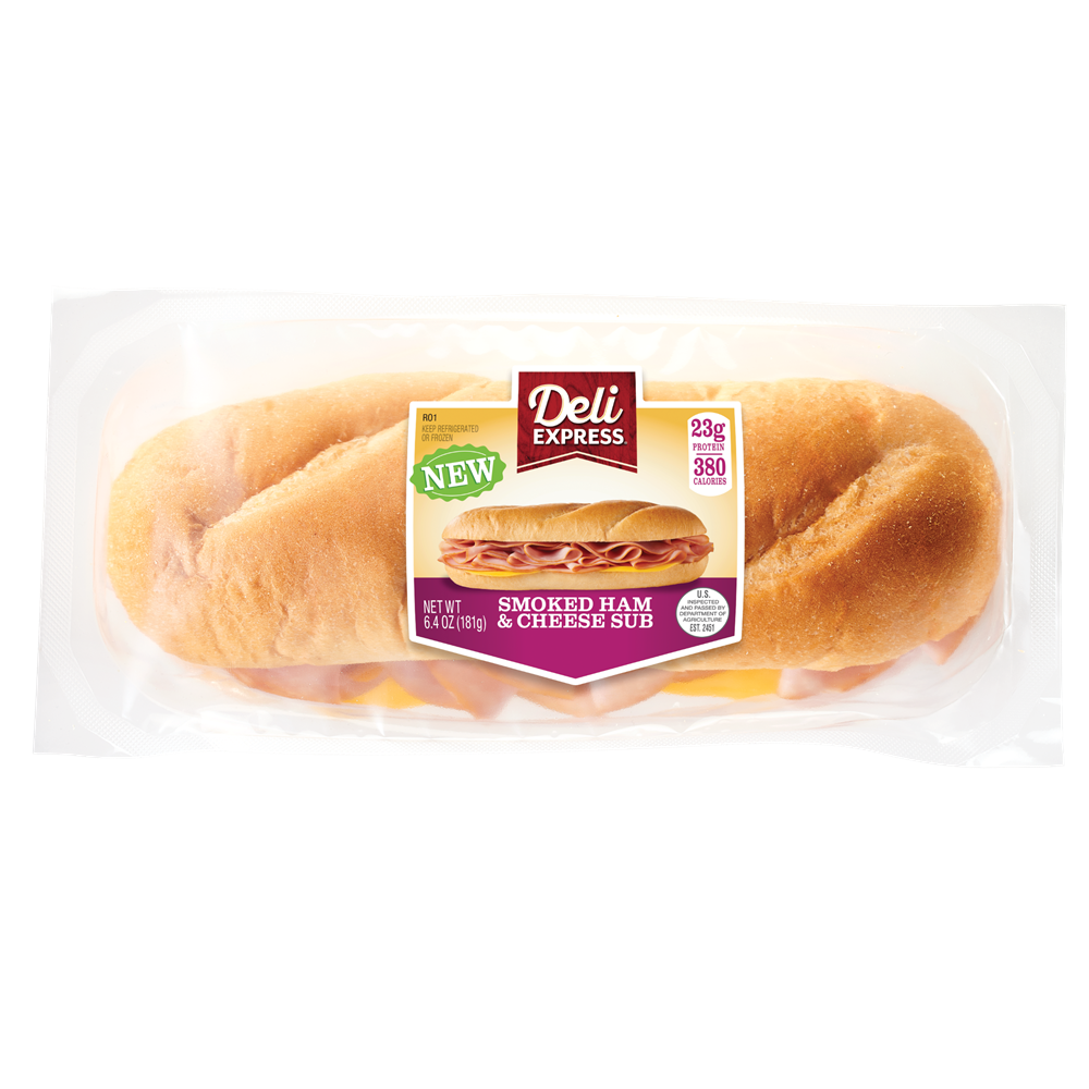 Deli Express Smoked Ham & Cheese Sub 6.4oz