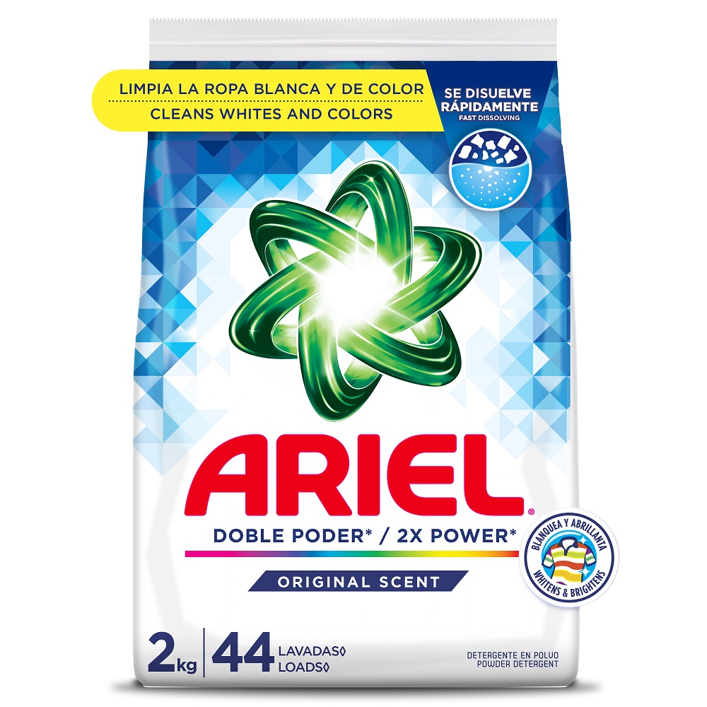 Ariel Powder W/org Scent 2kg 70oz