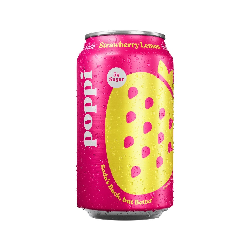Poppi Strawberry Lemon Soda Can 12ct 12oz