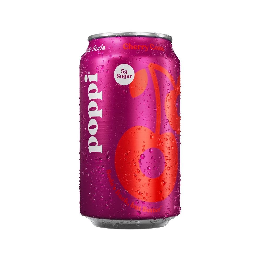 Poppi Cherry Cola Soda Can 12ct 12oz