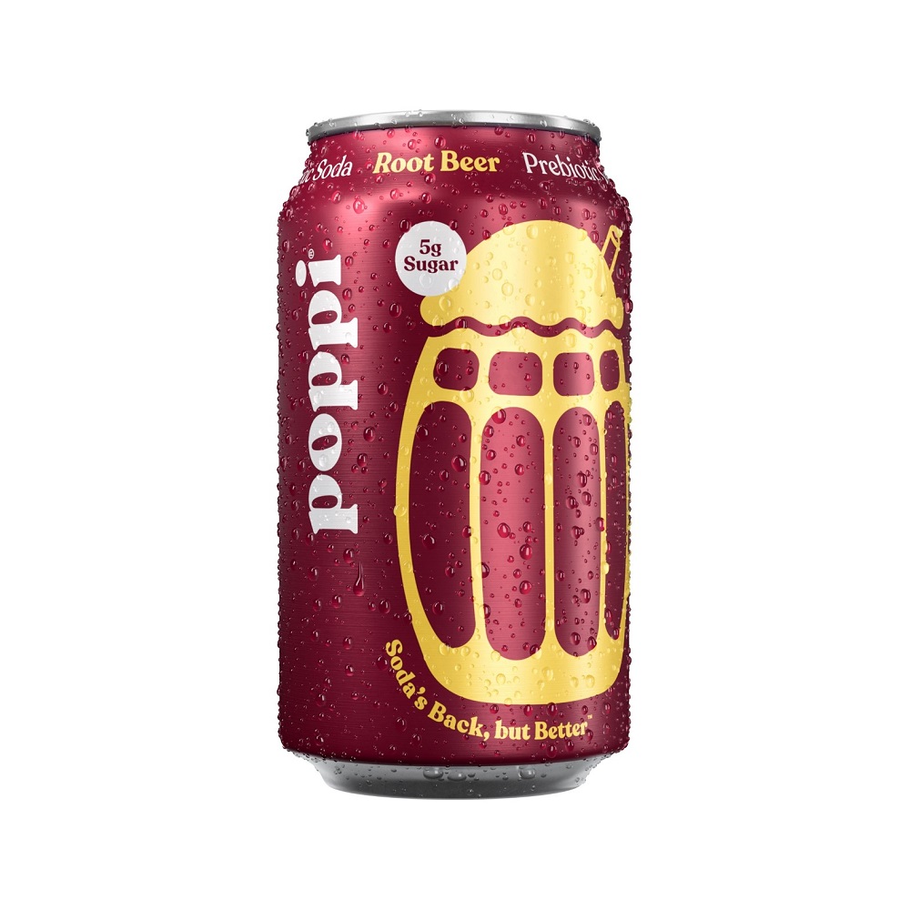 Poppi Root Beer Soda Can 12ct 12oz
