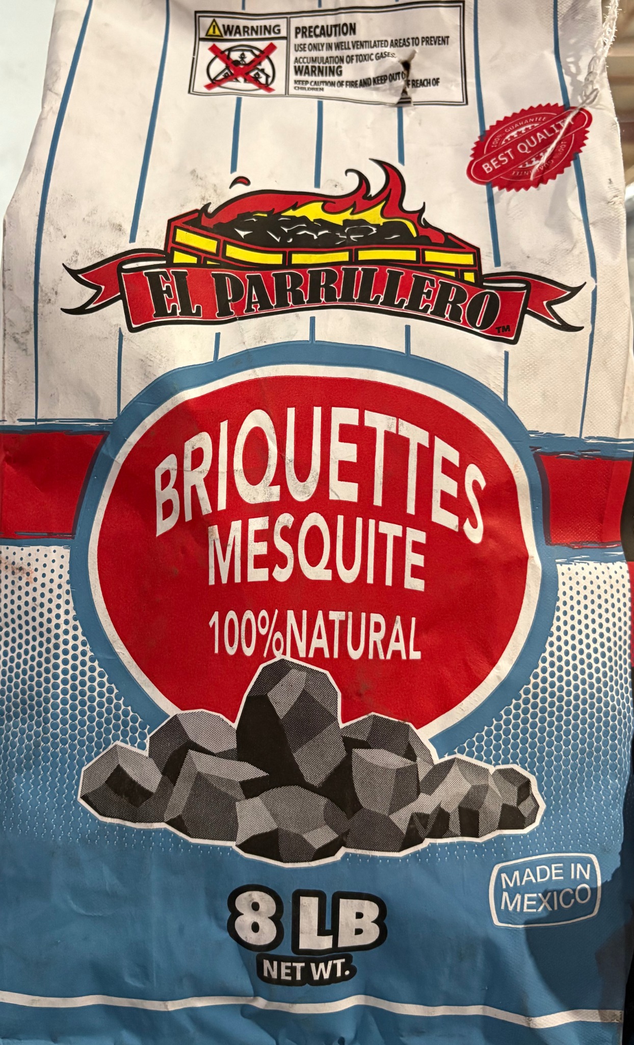 El Parrillero 100% Natural Charcoal 8lbs