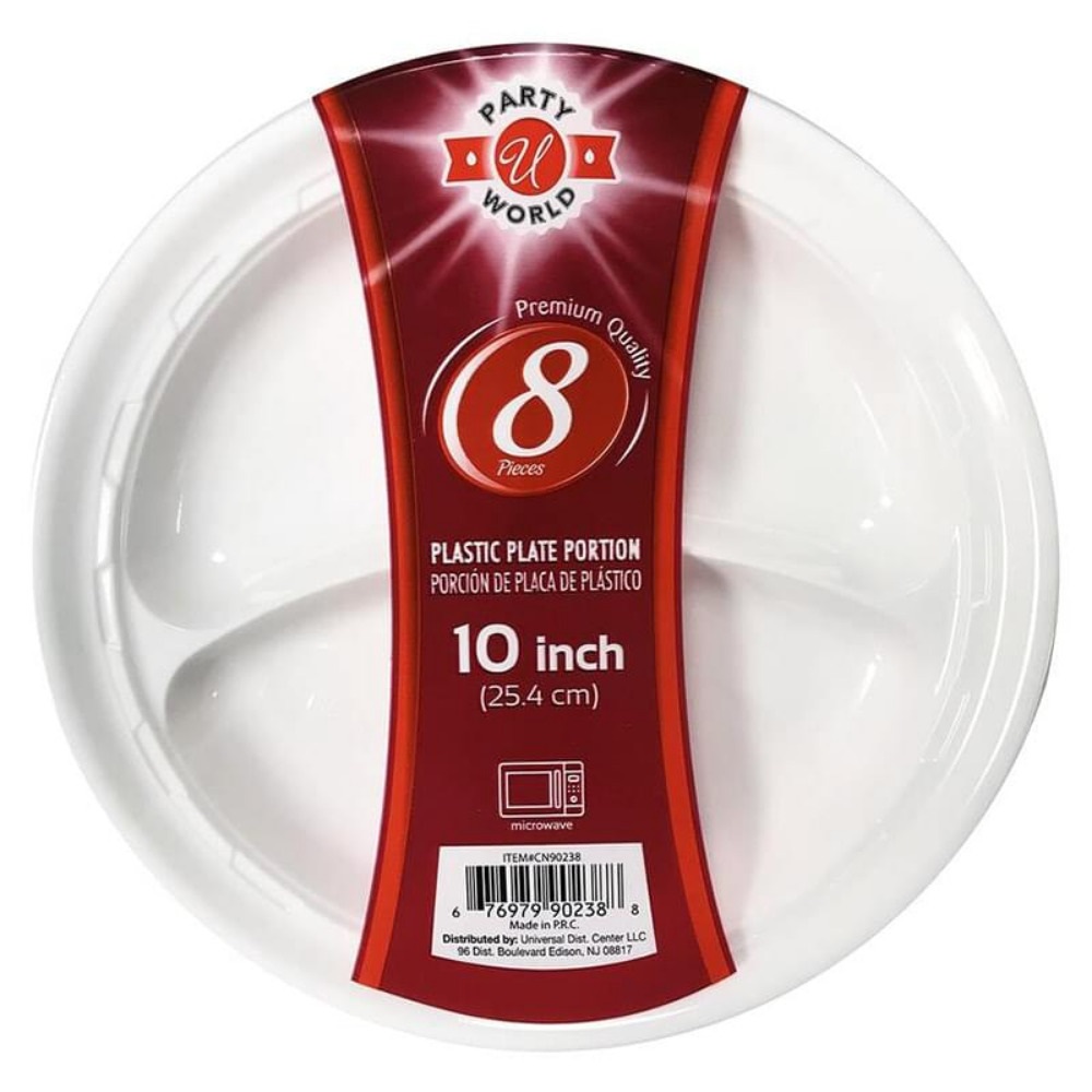 Partyworld White Microwave Portion Plate 10
