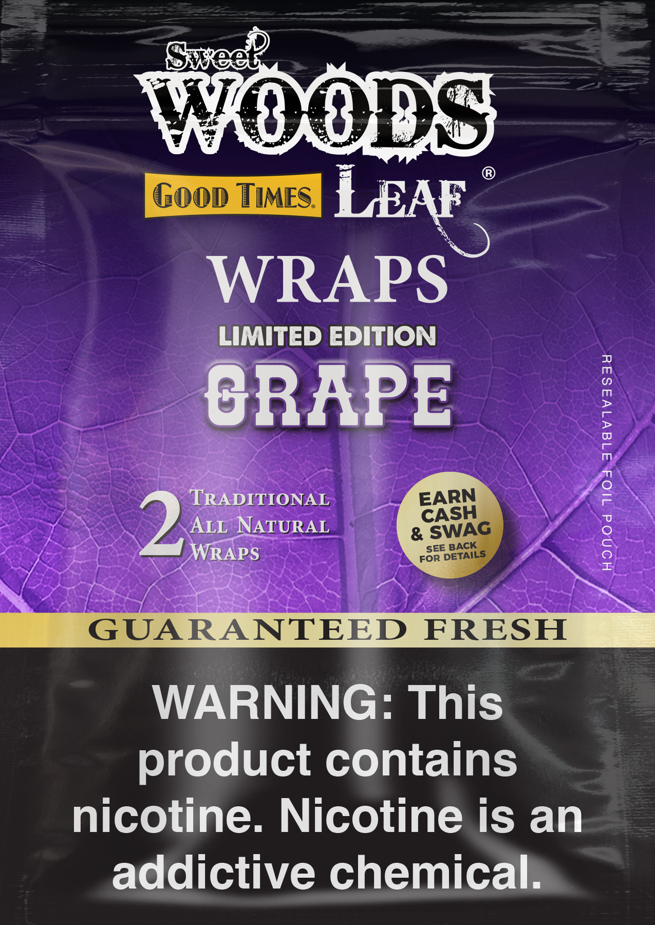 Sweet Woods Grape Leaf Npp Cigar Wraps 30/2ct