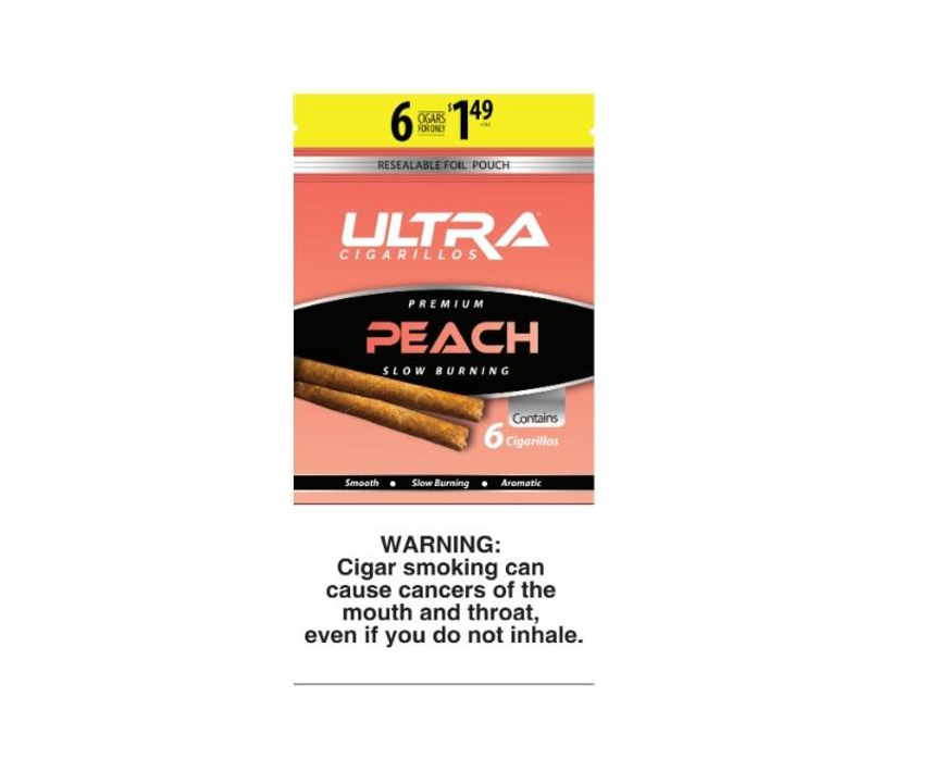 Ultra Peach 6/$1.49 Cigarillos 15/6pk