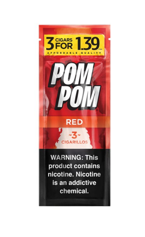 Pom Pom Red 3/$1.39 15/3pk